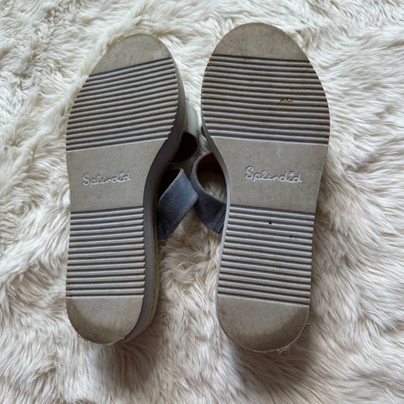 Splendid Fara French Blue Leather/Suede Espadrille Sandals Women's 8M - Picture 8 of 8